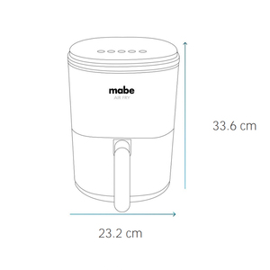 Freidora de Aire Digital 3.8 Litros Negro Mabe - AFM38DN