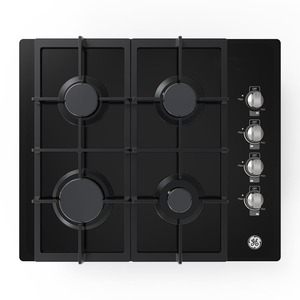 Cubierta de Empotre a Gas 60 cm Vidrio Negro GE Appliances - CGG6020V1