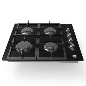 Cubierta de Empotre a Gas 60 cm Vidrio Negro GE Appliances - CGG6020V1