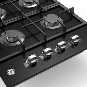 Cubierta de Empotre a Gas 60 cm Vidrio Negro GE Appliances - CGG6020V1
