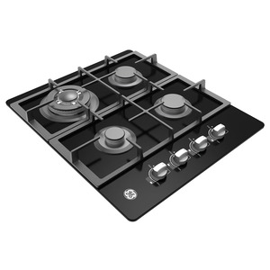 Cubierta de Empotre a Gas 60 cm Vidrio Negro GE Appliances - CGG6025V1