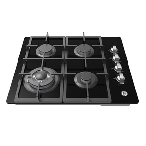Cubierta de Empotre a Gas 60 cm Vidrio Negro GE Appliances - CGG6025V1