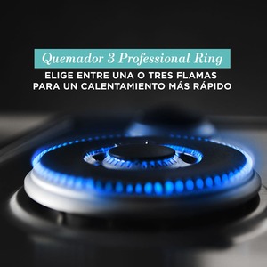 Cubierta de Empotre a Gas 60 cm Vidrio Negro GE Appliances - CGG6025V1