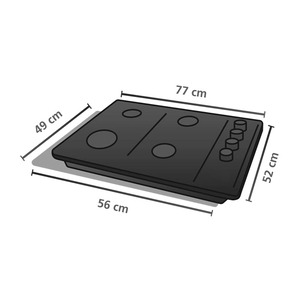 Cubierta de Empotre a Gas 77 cm Inoxidable GE Appliances - CGG7710I2