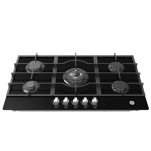 Cubierta de Empotre a Gas 86 cm Vidrio Negro GE Appliances - CGG8615V2