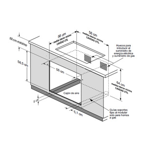 Horno de Empotrar a Gas 60cm Inoxidable GE - HG6030GWAI0