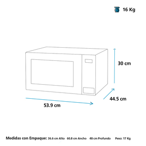 Horno Microondas 31 Litros Espejo GE Appliances - MGE11SEJ