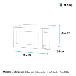 Horno Microondas de 19.8 Litros. Espejo GE Appliances - MGE07SEJ