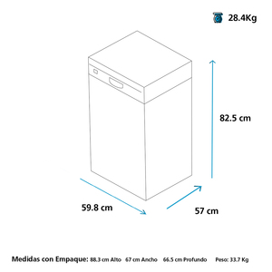 Lavavajillas de 96 piezas Negro/Inoxidable GE Appliances - GBF412SSMSSX