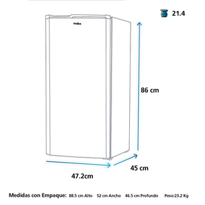 Minibar 93 Lts. Brutos Inoxidable Mabe - RMF04BRX0