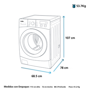 Secadora a gas 17 Kg Blanco Mabe - SMW819SDGCW1