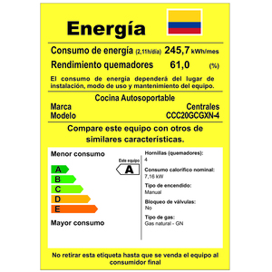 Estufa de Piso de 20