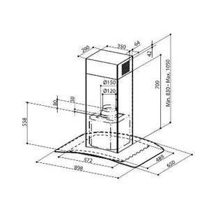 Campana de Pared 90cm Inoxidable GE Appliances - CG9014P3I