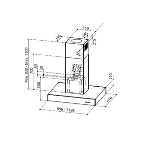 Campana de Pared 120cm Inoxidable GE Profile - CGP1220P7I