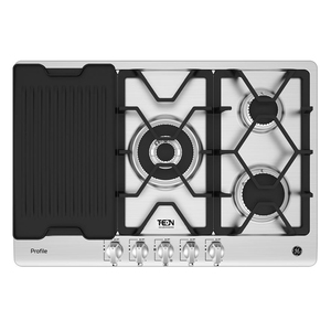 Cubierta de piso 76 cm Acero Inoxidable GE Profile - PGP75TI0