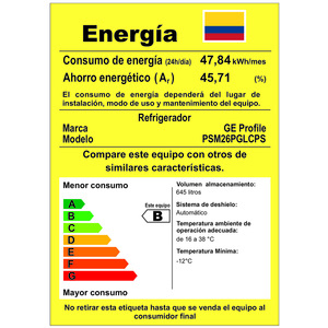 Nevecón No Frost de 755 L Black Steel Mabe GE Profile - PSM26PGLCPS