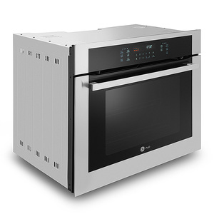 Horno de Empotrar a Gas 80cm Inoxidable Vidrio Negro GE Profile - HGP8070K0