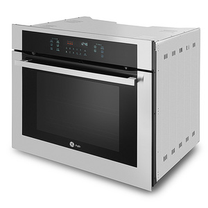 Horno de Empotrar a Gas 80cm Inoxidable Vidrio Negro GE Profile - HGP8070K0