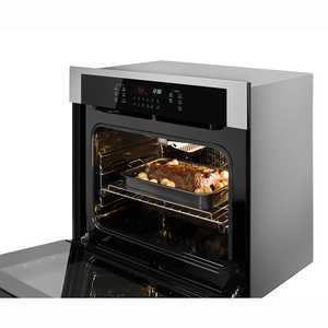 Horno de Empotrar a Gas 80cm Inoxidable Vidrio Negro GE Profile - HGP8070K0